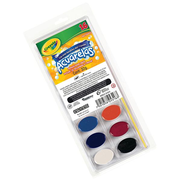 Acuarela con 16 Colores