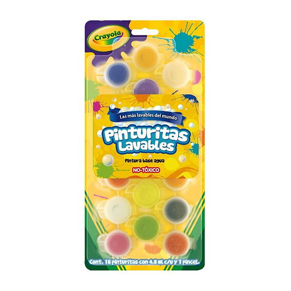 18 Pinturitas Escolares Lavables