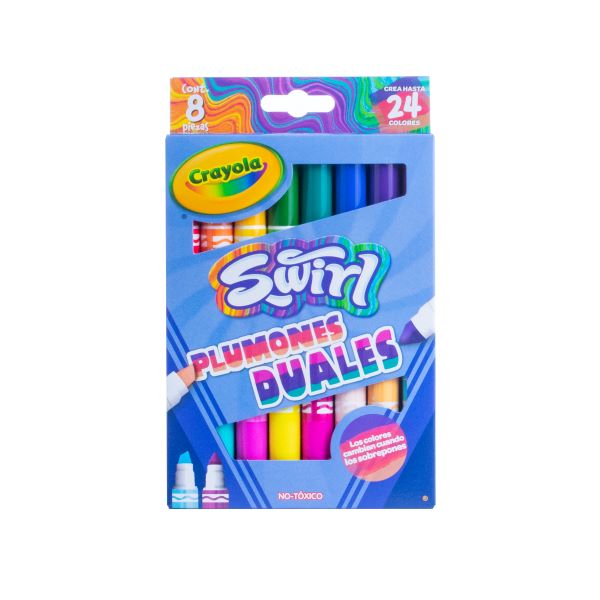 8 PLUMONES DUALES SWIRL​