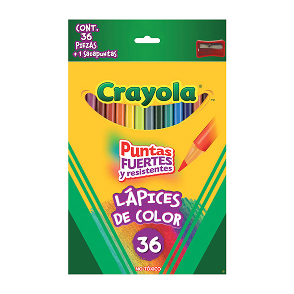36 Lápices de color con Sacapuntas