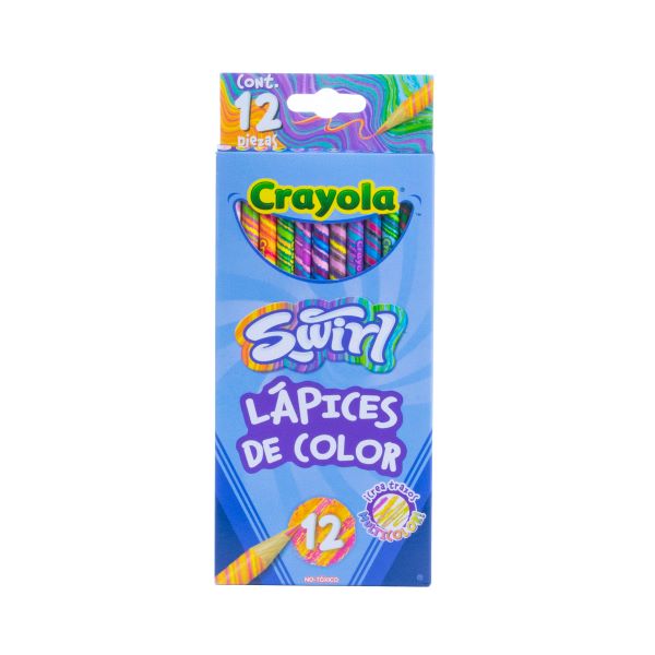 12 LAPICES DE COLOR SWIRL​