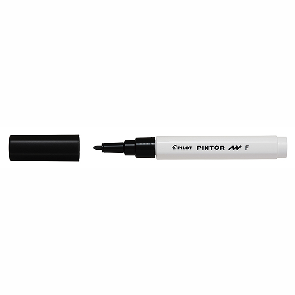 Marcador Pintor, tinta líquida color blanco, punto fino