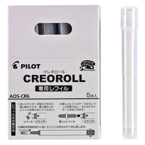 Repuesto para crayones Creoroll, color blanco C/5 pzs.