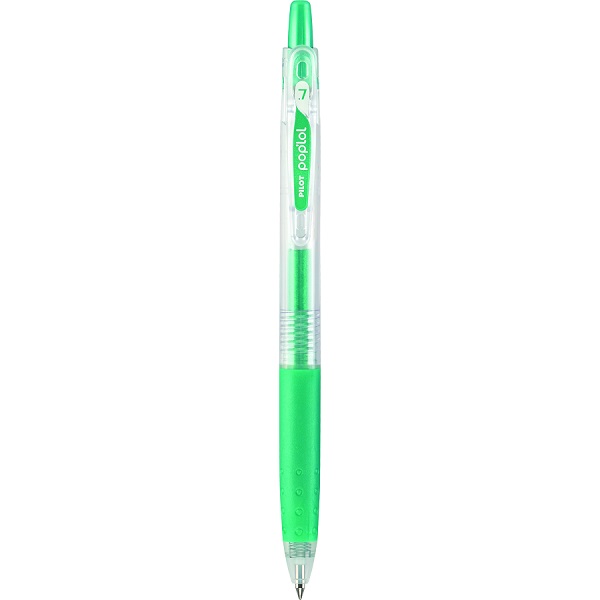 BOLIGRAFO RETRACTIL POP LOL Fino (0.7 MM.) VERDE METALICO