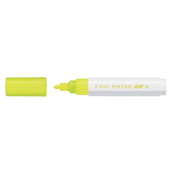 Marcador Pintor punto mediano amarillo neón