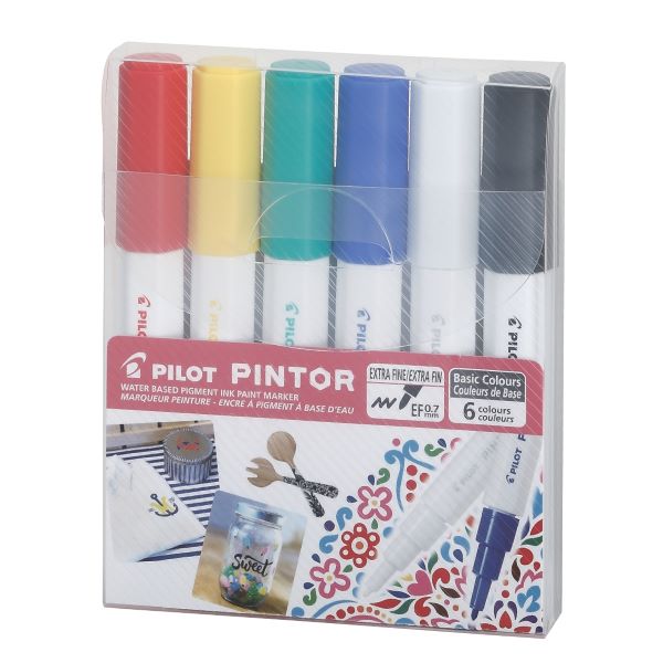 MARCADORES PINTOR COLORES BASICOS EXTRA FINO BLISTER C/6