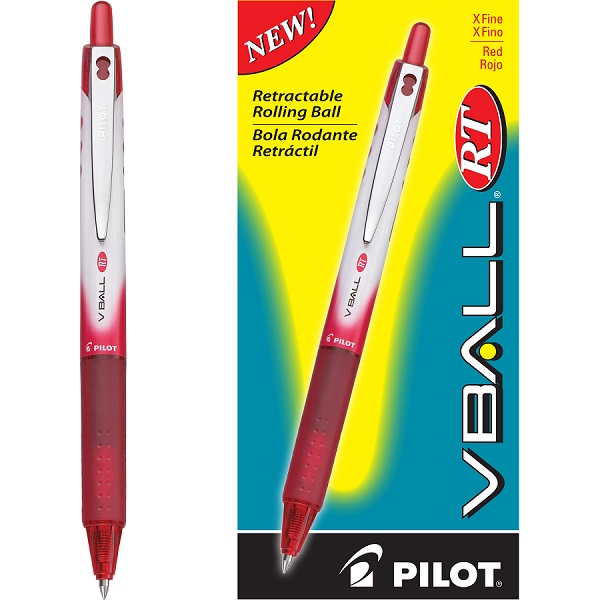 BOLIGRAFO VBALL RETRACTIL ROJO EXTRA FINO