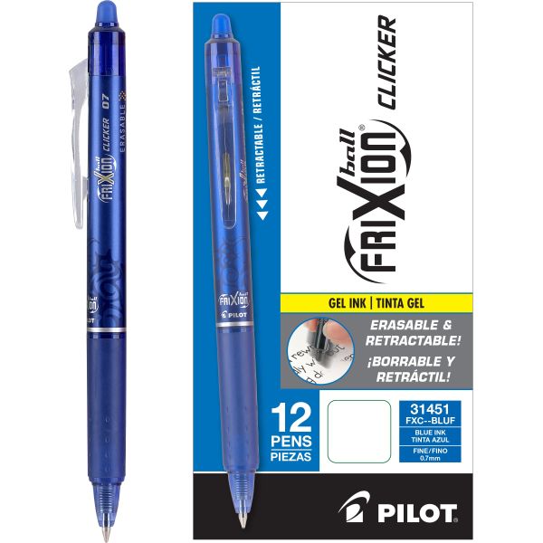 BOLIGRAFO FRIXION CLICKER AZUL FINO