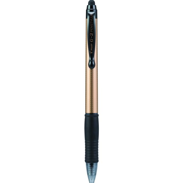 BOLIGRAFO G2 PENSTYLUS NEGRO FINO BARRIL DORADO