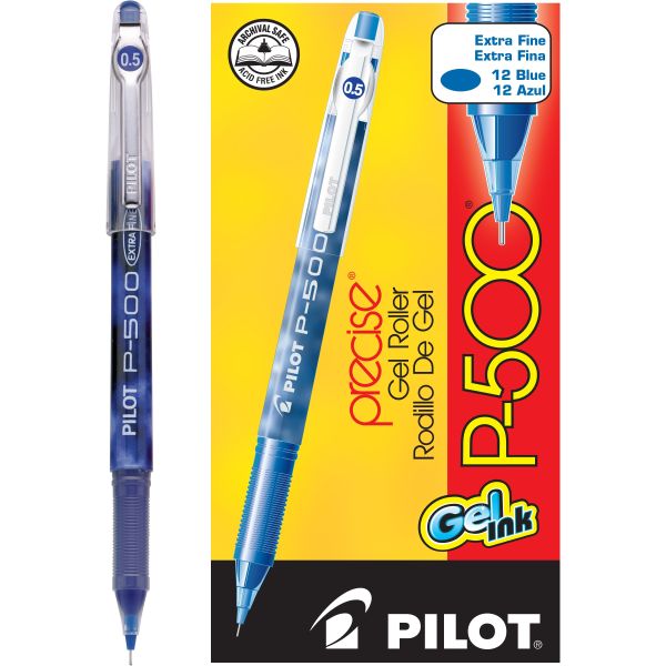 Roller P500, color azul, punto extra fino (0.5 mm.)