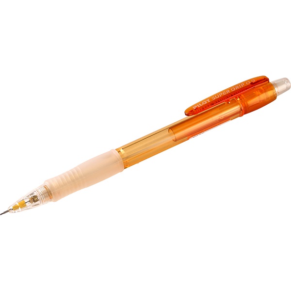 (PORTAMINAS) Lapicero mecánico Super Grip Neon, cuerpo color naranja, minas 0.5 mm.