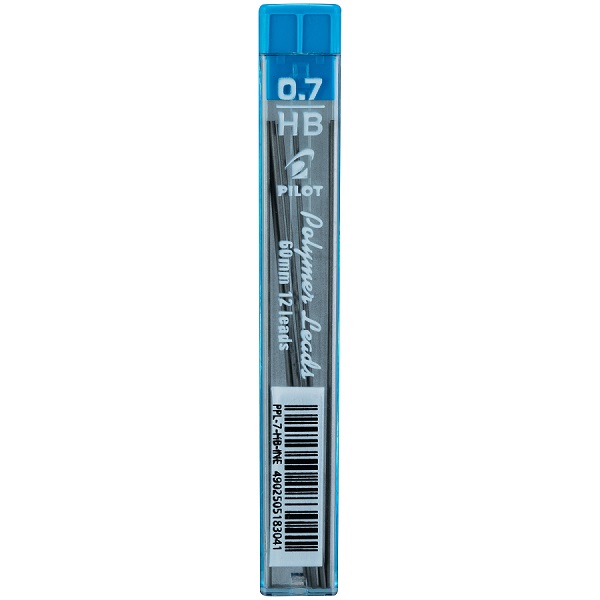 Minas Polymer Leads, 0.7 mm., grado HB, tubo con 12 minas c/u.