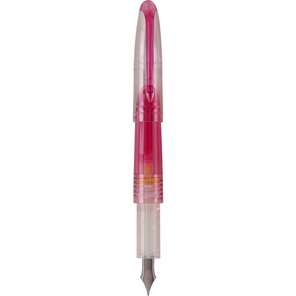 Pluma fuente Petit 1, tinta líquida color rosa, punto fino