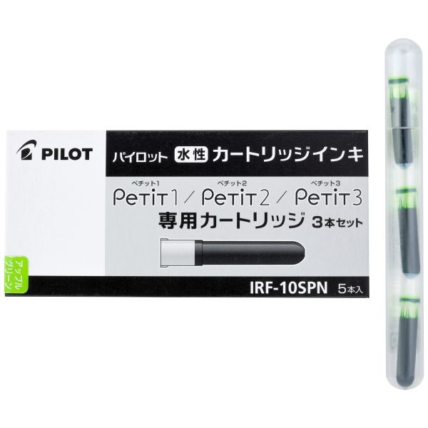 Cartucho para Petit 1, 2 y 3, tinta líquida color lima, tubo con 3 cartuchos c/u.