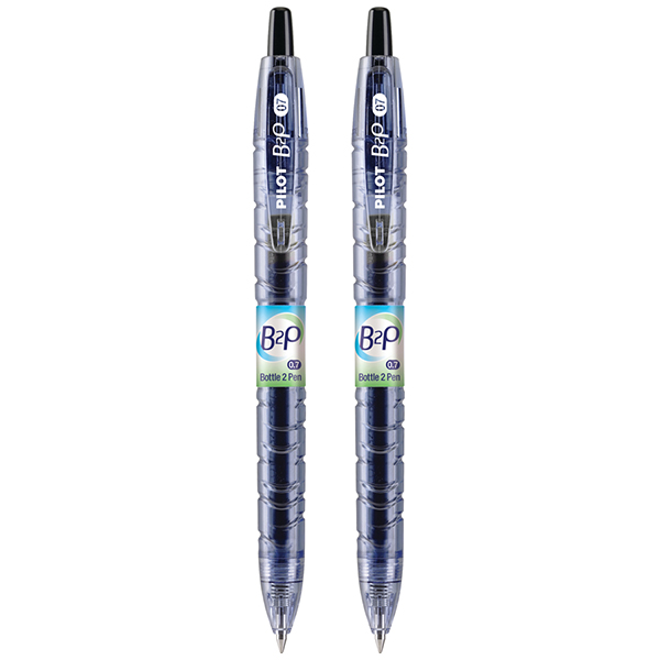 Bolígrafo de tinta gel Bottle to Pen (B2P) promocional, tinta azul.