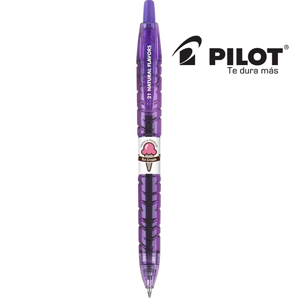 Bolígrafo de tinta gel Bottle to Pen (B2P) promocional, tinta morada.