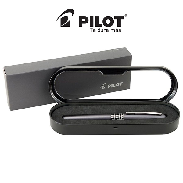 Pluma fuente Metropolitan Retro Pop gris, tinta negra.