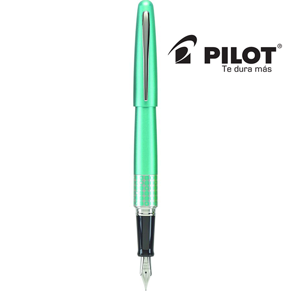 Pluma fuente Metropolitan Retro Pop turquesa, tinta negra.