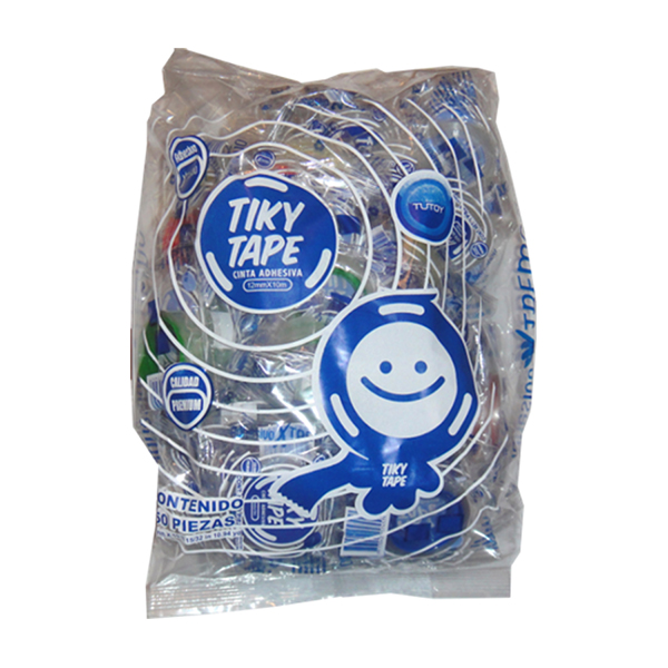 CINTA ADHESIVA TIKY TAPE 12 mm X 10 m BL-50 CAJA C/8